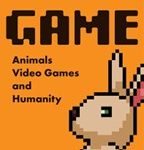Cover of GAME, orange background with a pixelated rabbbit